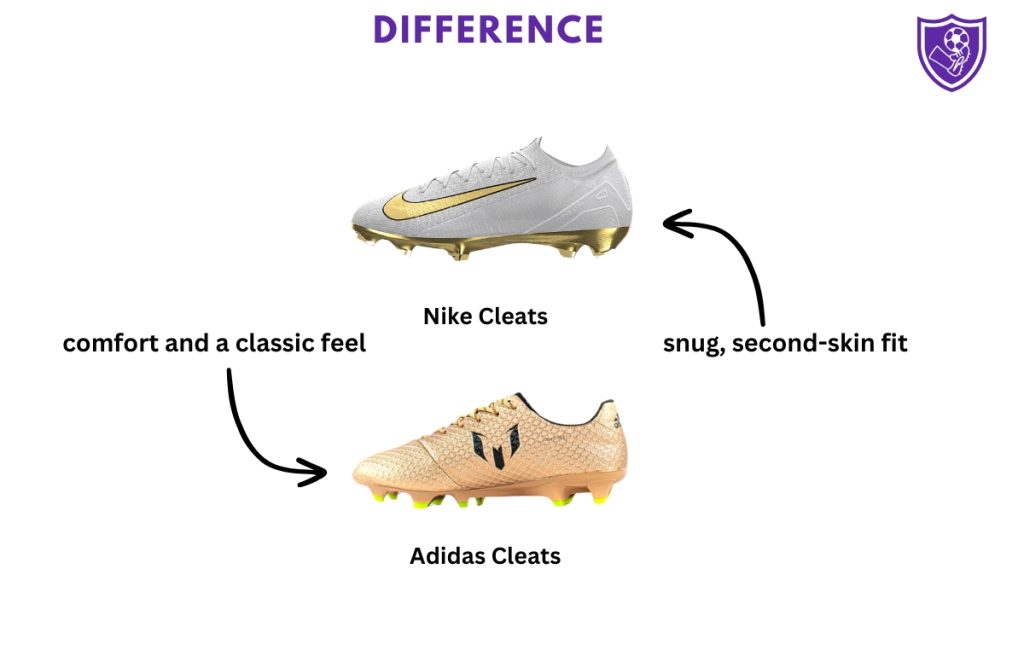 Nike and Adidas Cleat
